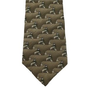 American Lifestyle Made In USA 100% Silk Duck Hunter Hunting Dog Neck Tie‎